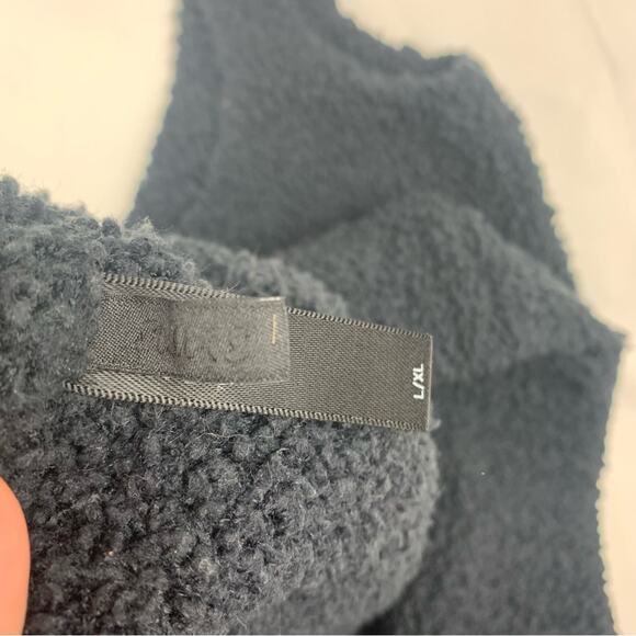 Skims women's large XL cozy knit black crop tank soft comfy relaxed - Picture 4 of 8